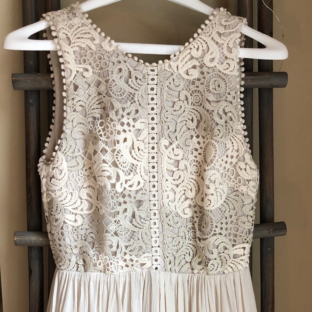 Cream and gold dress